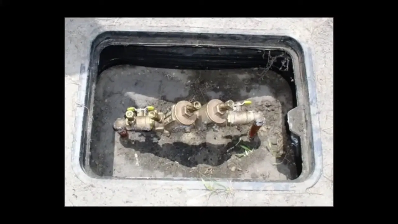 Backflow Device Inside Ground Valve Box shown for Plumbing services in Dallas, GA in Dallas, Georgia.