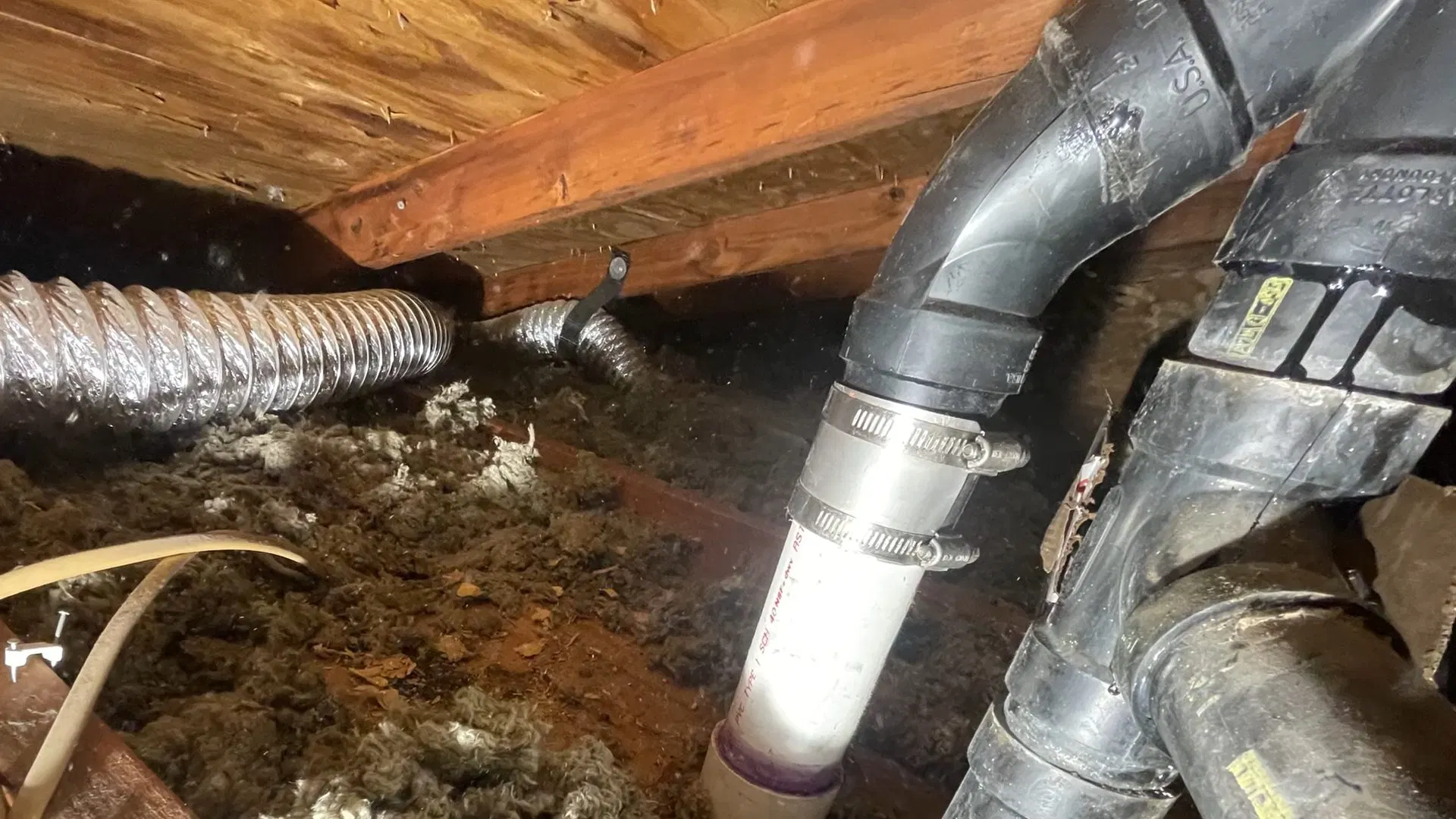 Basement Drain Vent Pipe Under Floor shown for Hydro Jetting in Dallas, GA in Dallas, Georgia.
