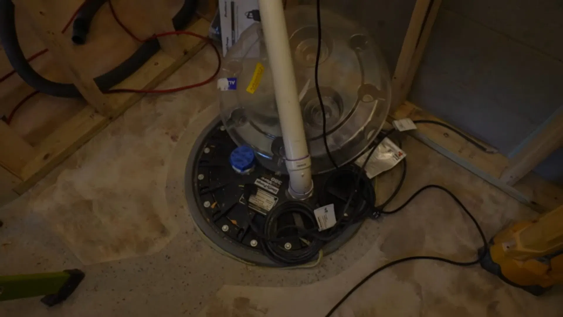 Basement Floor Drain Pipe Cutout shown for Hydro Jetting in Dallas, GA in Dallas, Georgia.