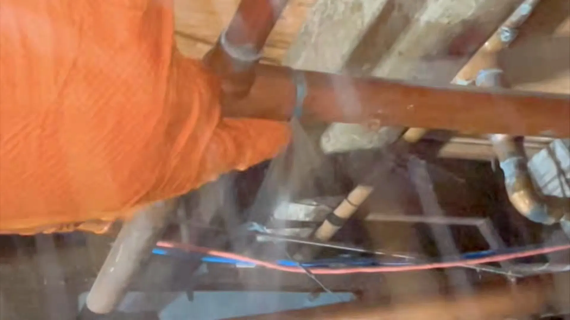 Broken Crawlspace Pipe Under Floor shown for Burst & Broken Pipe Repair in Dallas, GA in Dallas, Georgia.