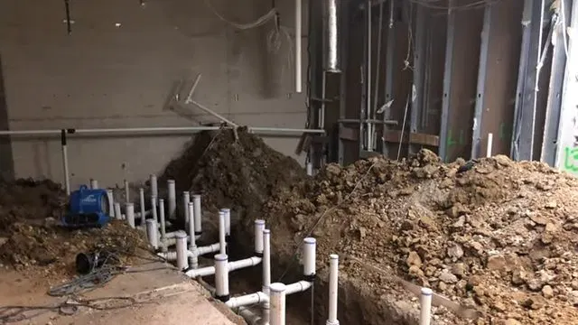 Commercial Restroom Trenches And Drain Stubs shown for Opening a Restaurant Along Dallas, GA's Highway 61 Corridor: What to Check First in Dallas, Georgia.