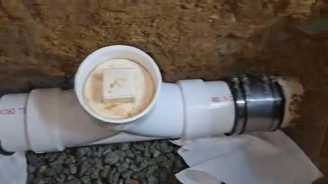 Completed PVC Sewer Cleanout Connection shown for Areas we serve near Dallas, GA in Dallas, Georgia.