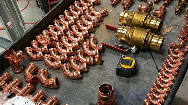 Copper Fittings Prepared For Restroom Installation shown for Plumber in Dallas, GA in Dallas, Georgia.