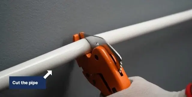 Cutting White Supply Pipe For Water Filter shown for City Water or Well Water: What Actually Needs Filtering in Paulding County? in Dallas, Georgia.