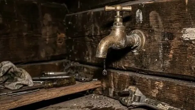 Dripping Antique Faucet In Winter Workshop shown for Why Does Our Faucet Keep Dripping After We Already Fixed It? in Dallas, Georgia.