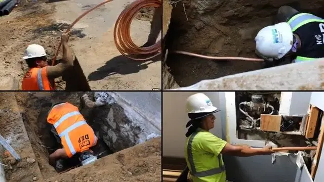 Excavator Clearing Severe Underground Blockage shown for Plumbing guides for Dallas and Paulding County in Dallas, Georgia.