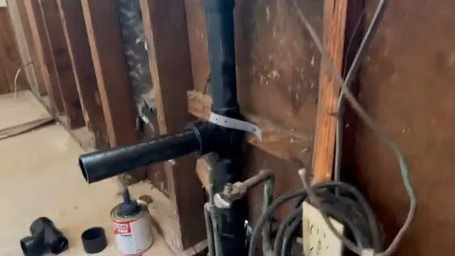 Exposed Trenchless Sewer Pipe Beneath Floor shown for Plumbing guides for Dallas and Paulding County in Dallas, Georgia.