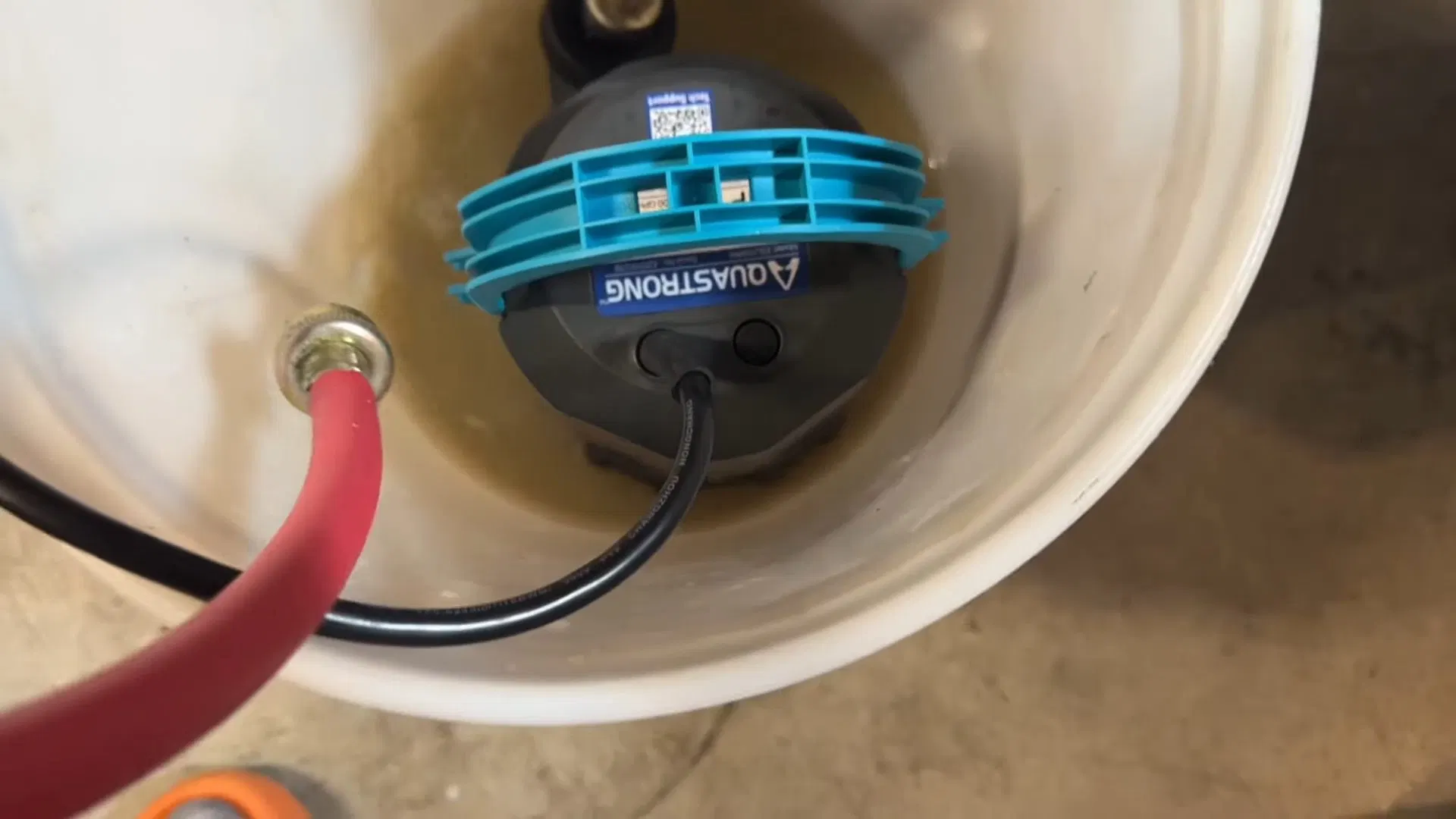 Flush Pump Inside Cleaning Bucket shown for A Running Toilet on a Septic System: What It's Actually Costing You in Dallas, Georgia.