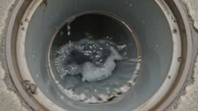 Flushing Sewer Cleanout With Hydro Jet Stream shown for Drain Cleaning in Dallas, GA in Dallas, Georgia.