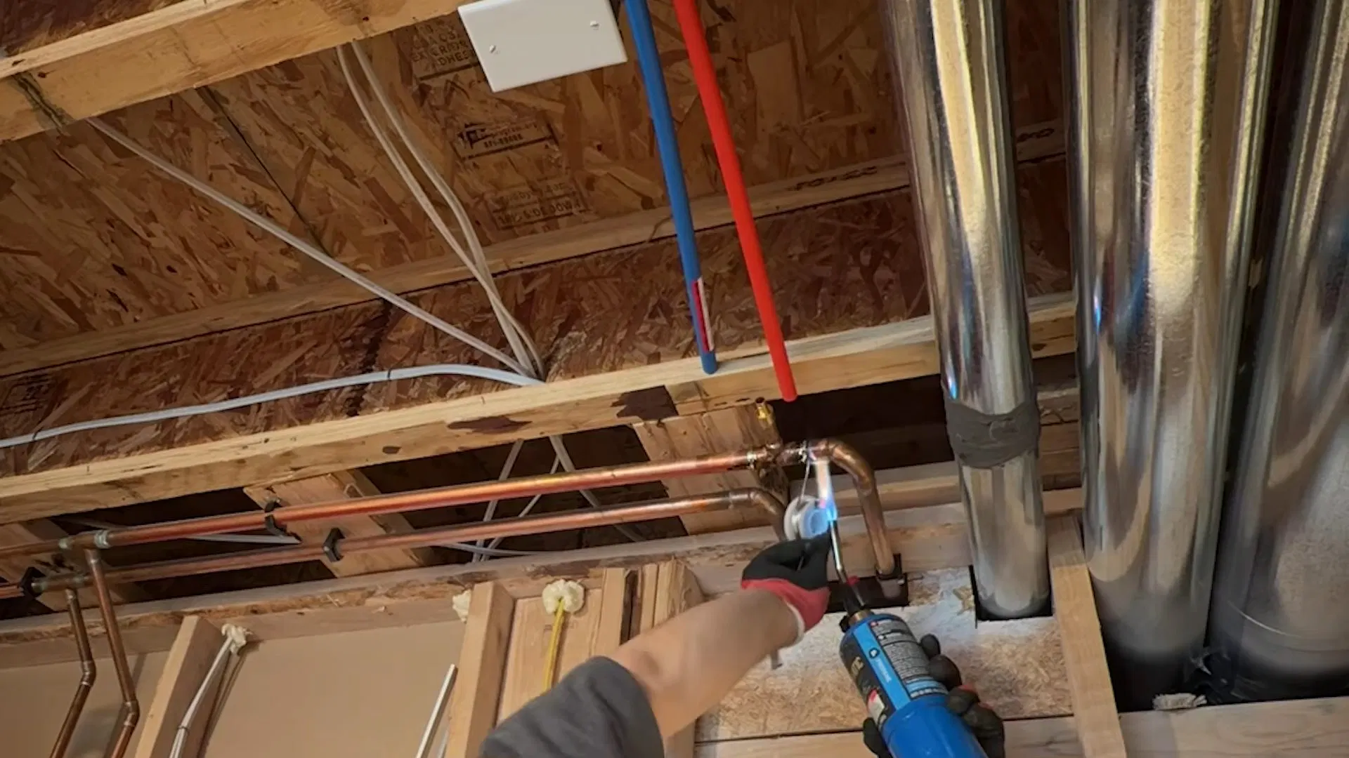 Framed Basement Wall With Utility Sink Pipes shown for Plumbing services in Dallas, GA in Dallas, Georgia.