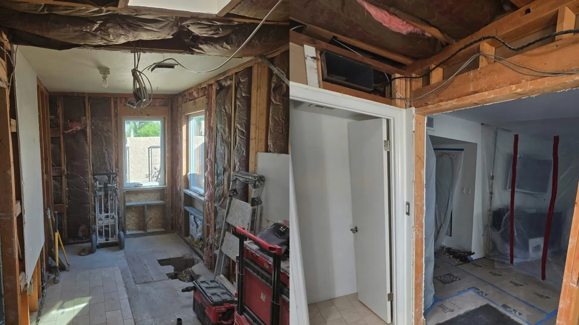 Framed Bathroom With Exposed Plumbing shown for Commercial Plumbing in Dallas, GA in Dallas, Georgia.