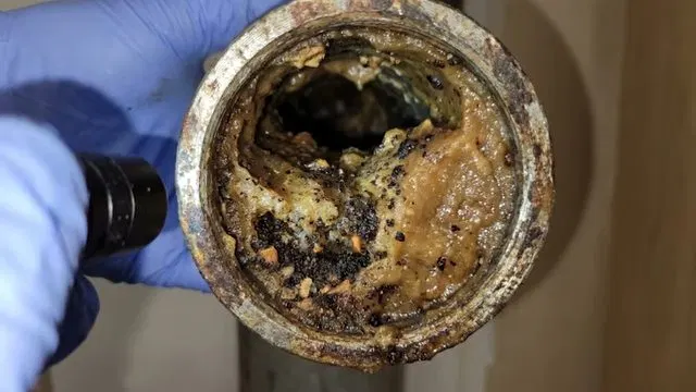 Hair And Debris Removed From Drain Trap shown for Should a Dallas, GA Home on Septic Even Have a Garbage Disposal? in Dallas, Georgia.