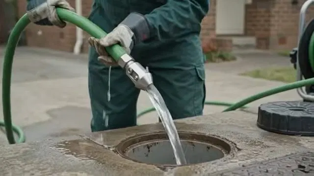 High Pressure Hydro Jet Nozzle Spray Pattern shown for Slab Leak or Something Else? What Dallas, GA's Clay Soil Actually Does in Dallas, Georgia.
