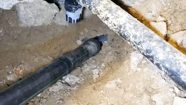 Indoor Slab Trench For Sewer Replacement shown for Sewer Line Repair & Replacement in Dallas, GA in Dallas, Georgia.