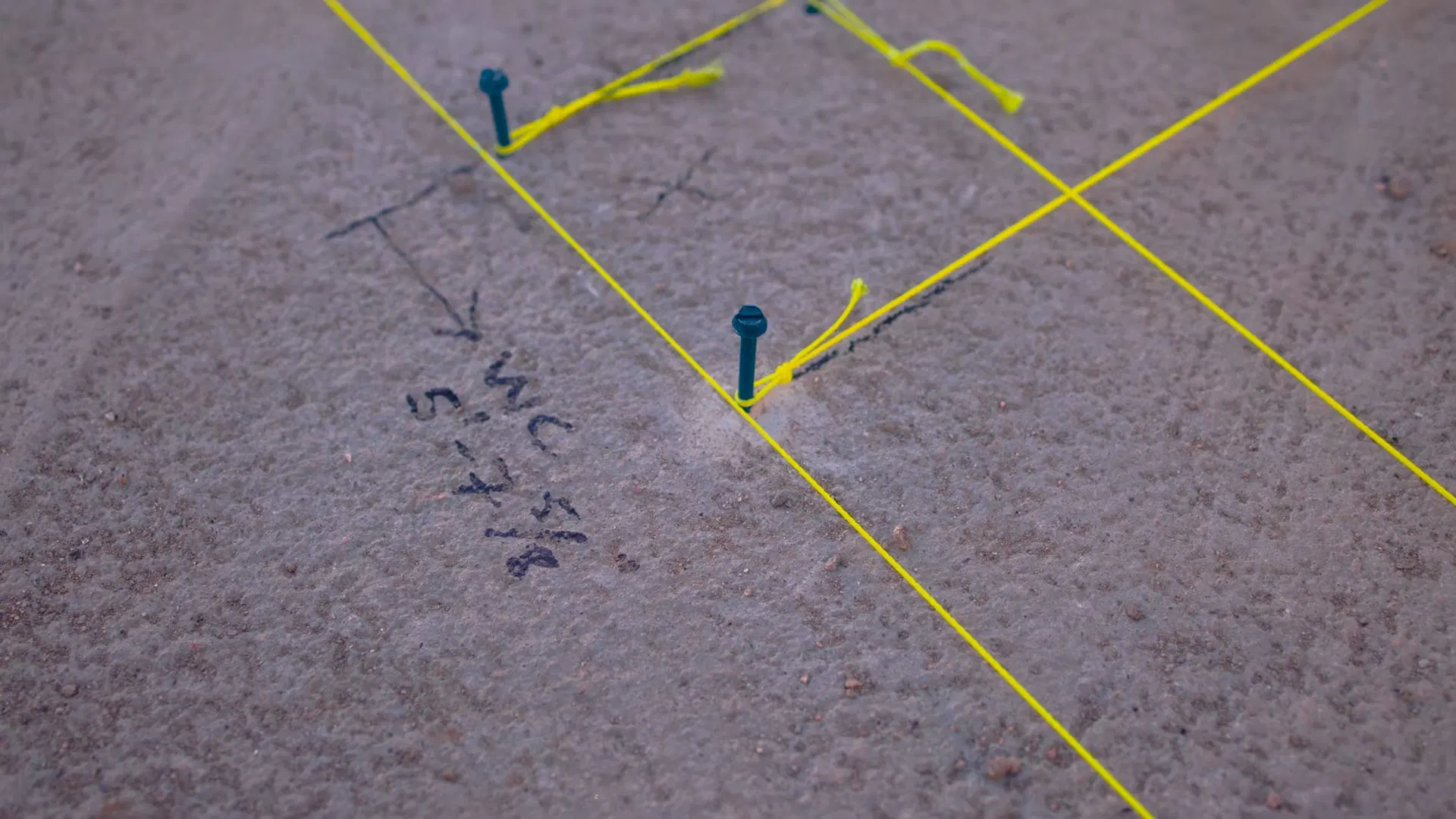 Marked Slab Floor With Plumbing Route shown for Slab Leak Detection & Repair in Dallas, GA in Dallas, Georgia.