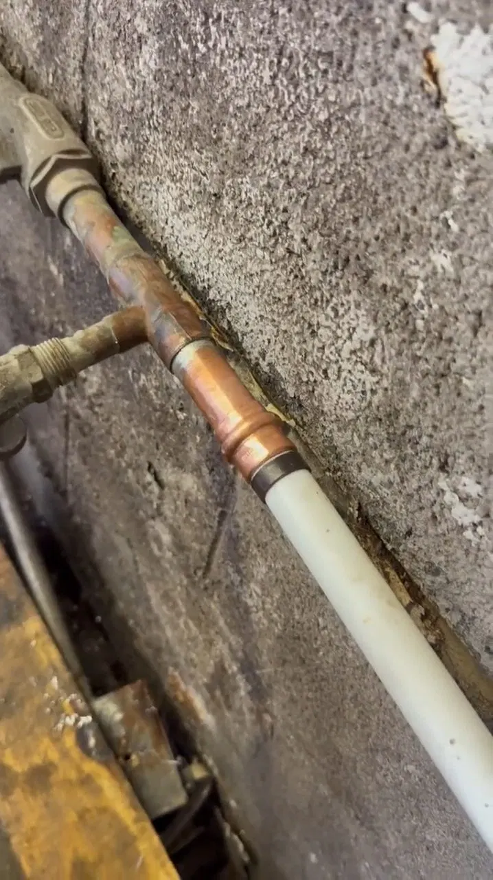 New Copper Pipe In Open Concrete Floor shown for Repiping in Dallas, GA in Dallas, Georgia.