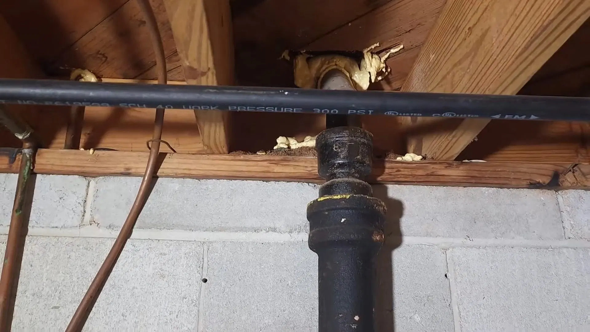 Old Cast Iron Sewer Pipe Replaced With PVC shown for Sewer Line Repair vs. Replacement: What Actually Decides It in Dallas, Georgia.