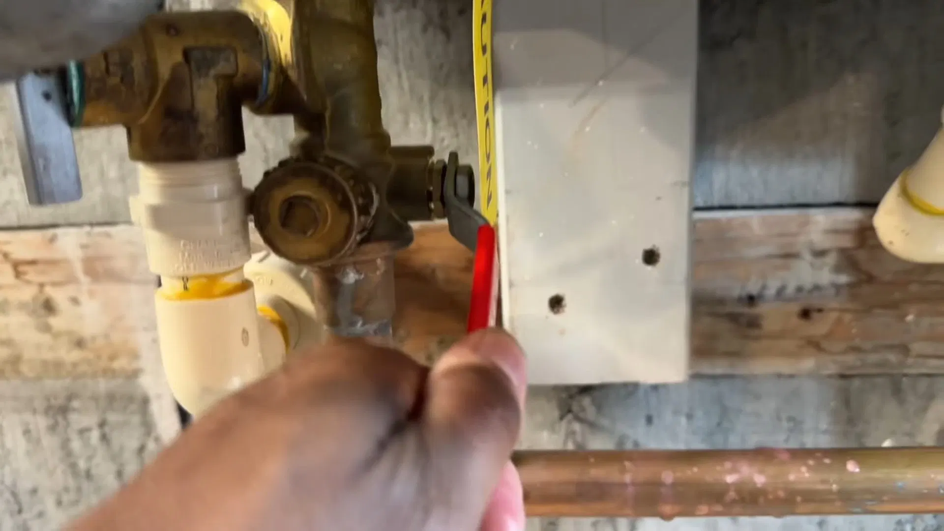 Opening Tankless Water Heater Service Valve shown for Tankless Water Heater in Dallas, GA in Dallas, Georgia.