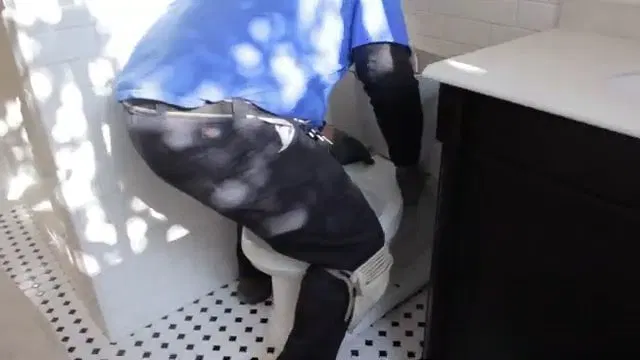 Removing Bathroom Sink Drain Trap shown for Toilet Repair & Installation in Dallas, GA in Dallas, Georgia.
