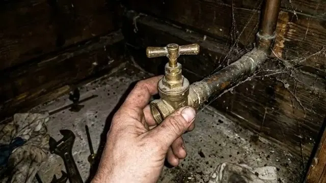 Removing Frozen Faucet Valve Handle shown for Slab Leak Detection & Repair in Dallas, GA in Dallas, Georgia.