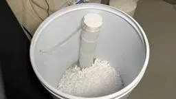 Salt Pellets Inside Water Softener Tank shown for Water Softener Installation & Repair in Dallas, GA in Dallas, Georgia.