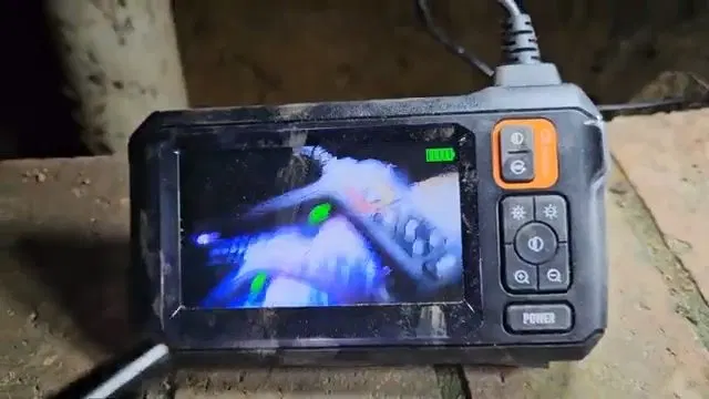Sewer Camera Monitor Showing Pipe Interior shown for Hydro Jetting in Dallas, GA in Dallas, Georgia.