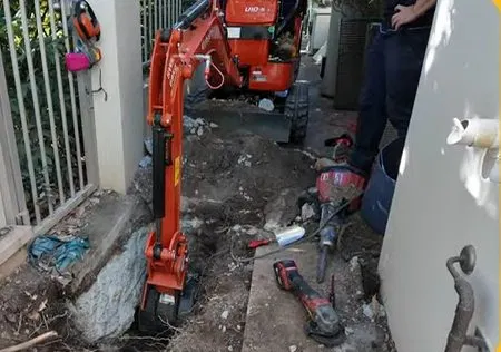 Sewer Pipe Access Opened For Grease Cleaning shown for Drain Cleaning in Dallas, GA in Dallas, Georgia.