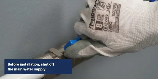 Shutting Off Main Water Supply Before Filter Install shown for Water Softener Installation & Repair in Dallas, GA in Dallas, Georgia.