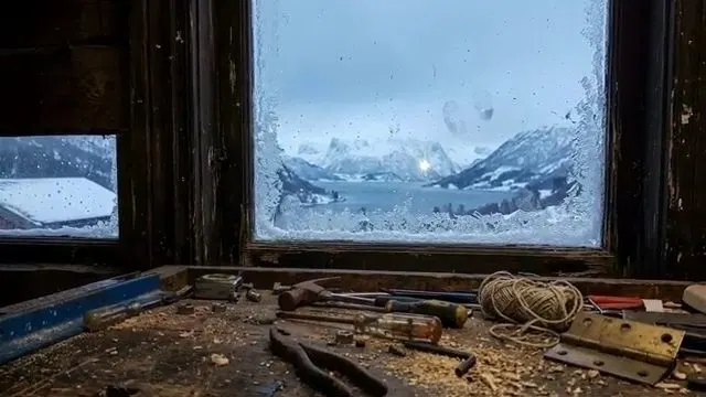 Snowy Workshop Window And Plumbing Tools shown for The First Five Minutes of a Burst Pipe in a Dallas, GA Home in Dallas, Georgia.