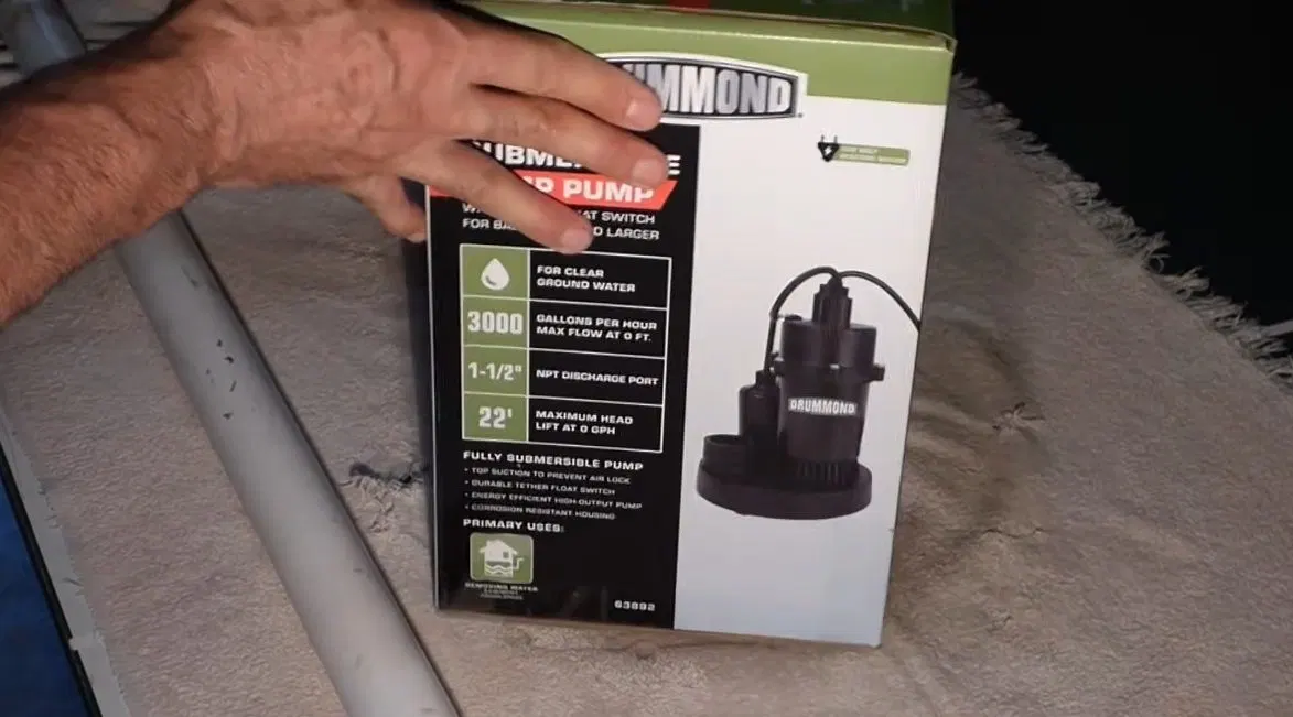 Sump Pump Kit In Product Box shown for Areas we serve near Dallas, GA in Dallas, Georgia.