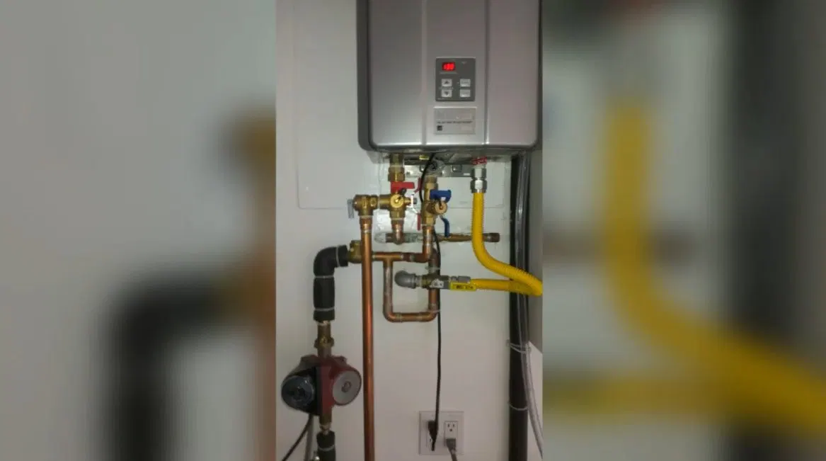 Tankless Water Heater Valves And Lines shown for Tankless Water Heater in Dallas, GA in Dallas, Georgia.