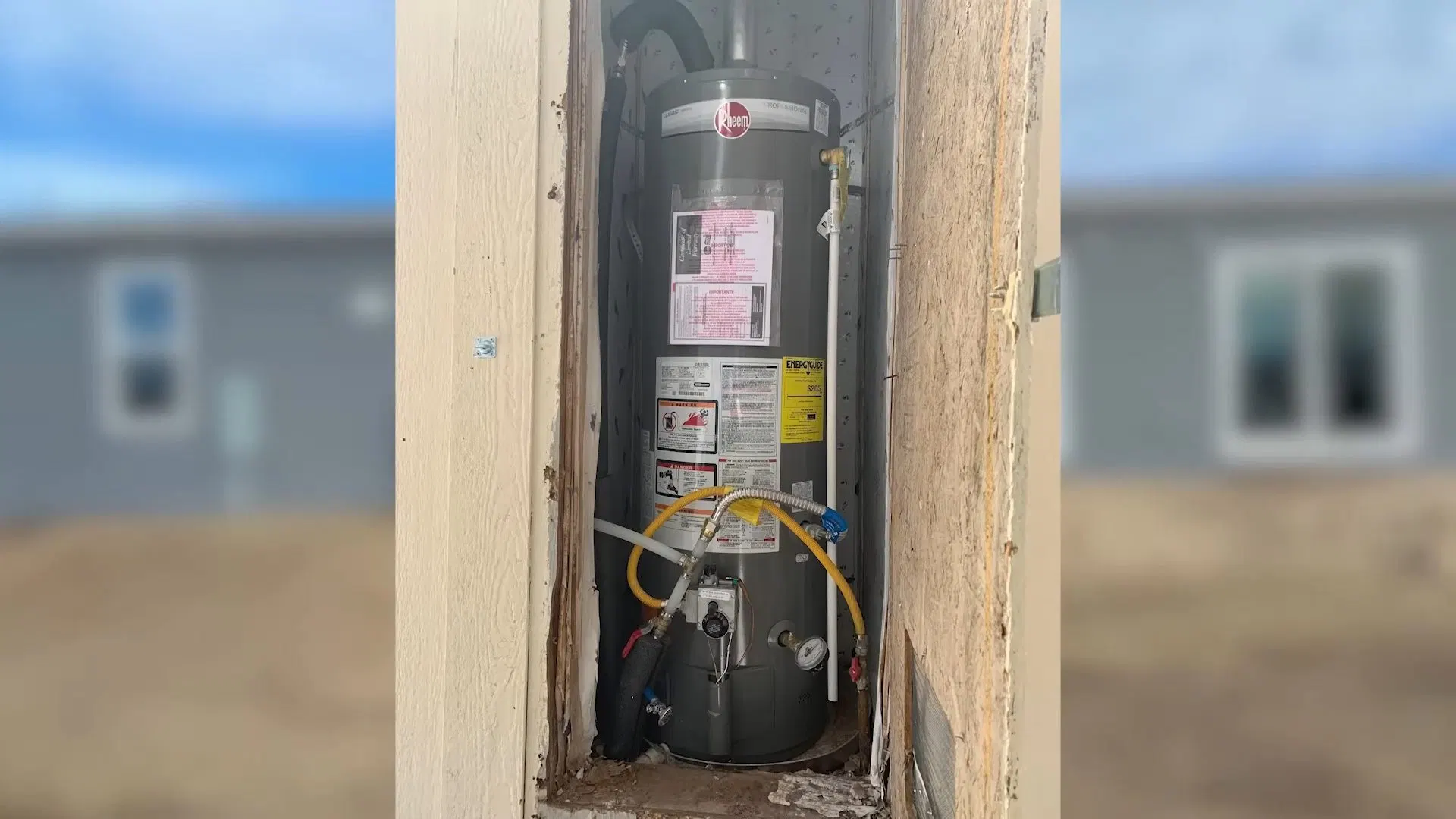 Water Heater Visible Through Wall Opening shown for Tankless Water Heater in Dallas, GA in Dallas, Georgia.