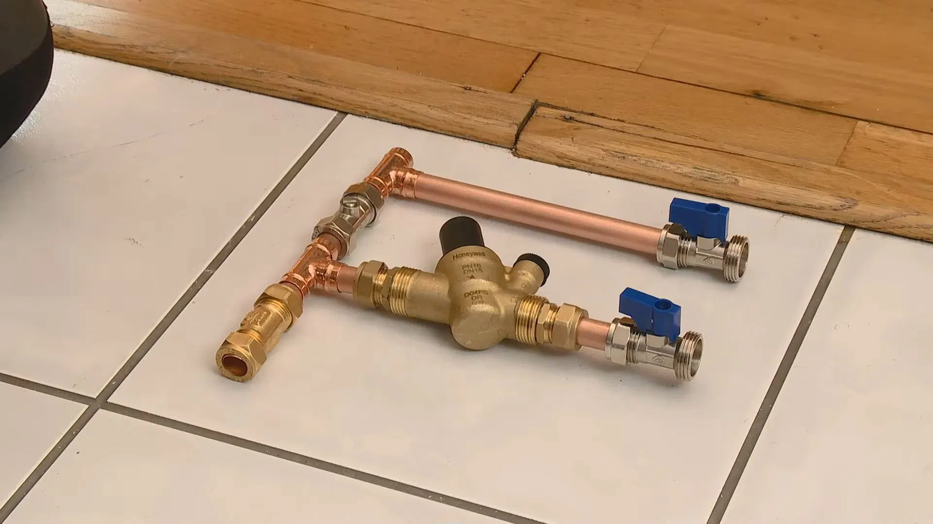 Water Softener Installation Fittings On Table shown for Water Filtration Systems in Dallas, GA in Dallas, Georgia.