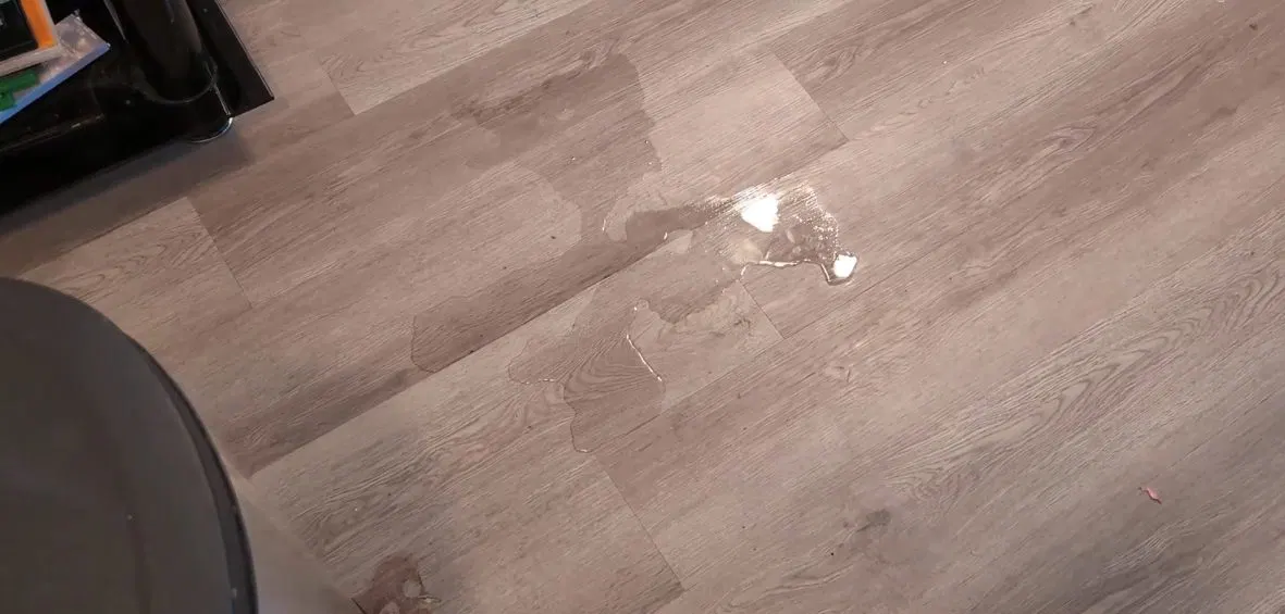 Wet Tile Floor From Slab Water Leak shown for Leak Detection in Dallas, GA in Dallas, Georgia.